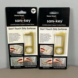 2 Home Smart SANI-KEY No Touch Copper-coated Stylus Anti-Microbial NEW